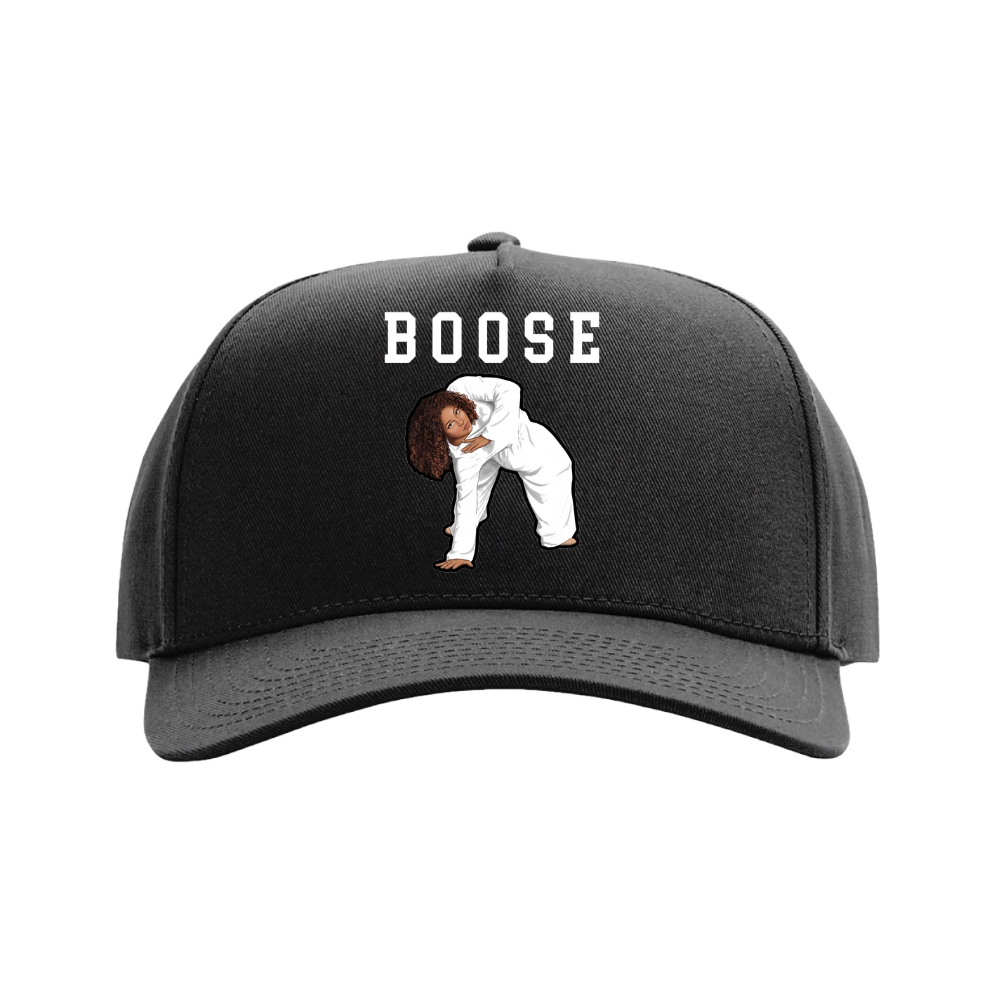 Full Fabric Five-Panel Champ Cap — Shirsey in Black