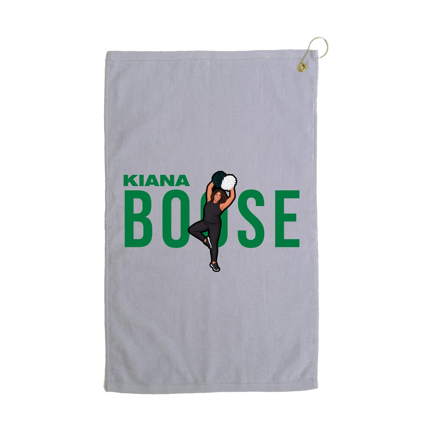 Golf Towel — Player Name in Grey