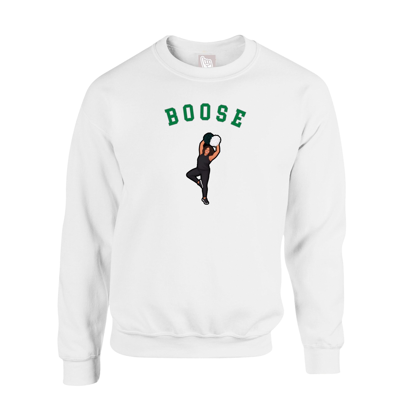 Fleece Crew — Shirsey Arch in White