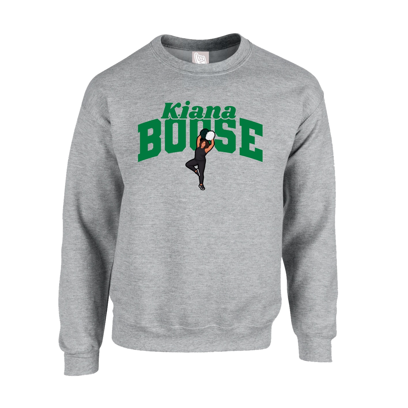 Fleece Crew — Signature Arch in Grey