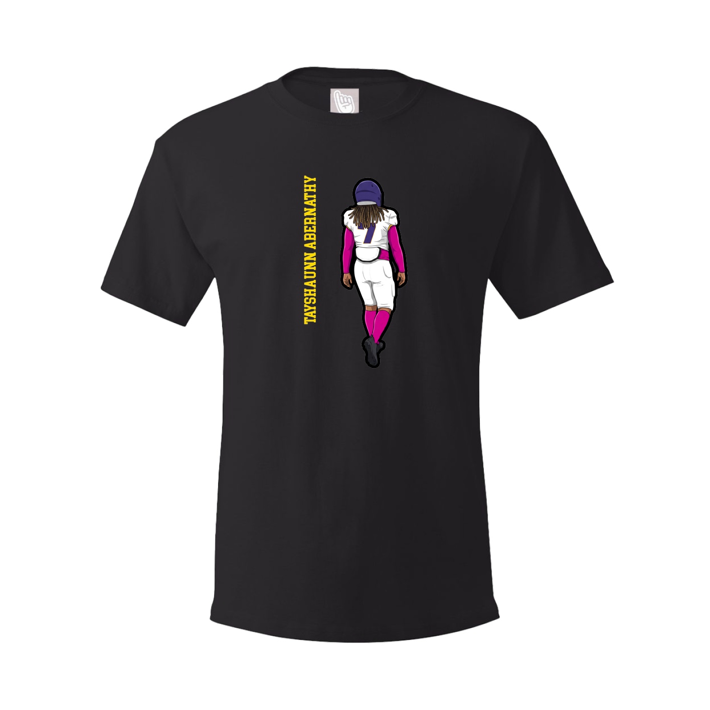 Youth Tee — Name Vertical in Black
