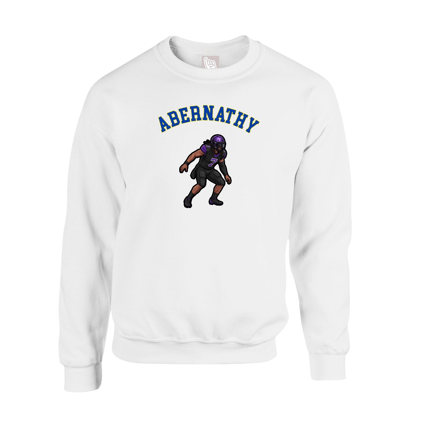 Fleece Crew — Shirsey Arch in White