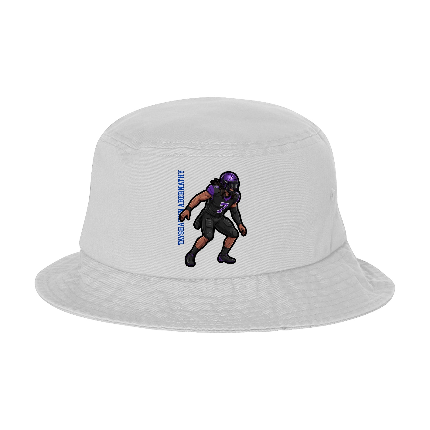 Bucket Cap — Name Vertical in White