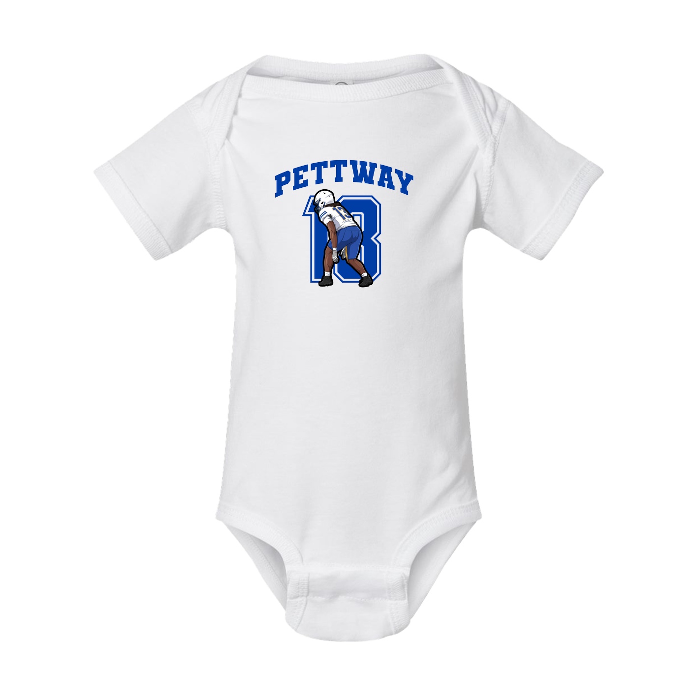 Baby Onesie — Number in White