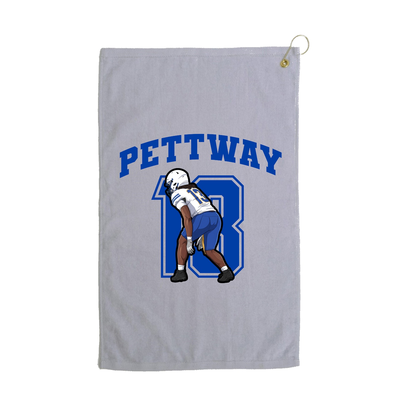 Golf Towel — Number in Grey