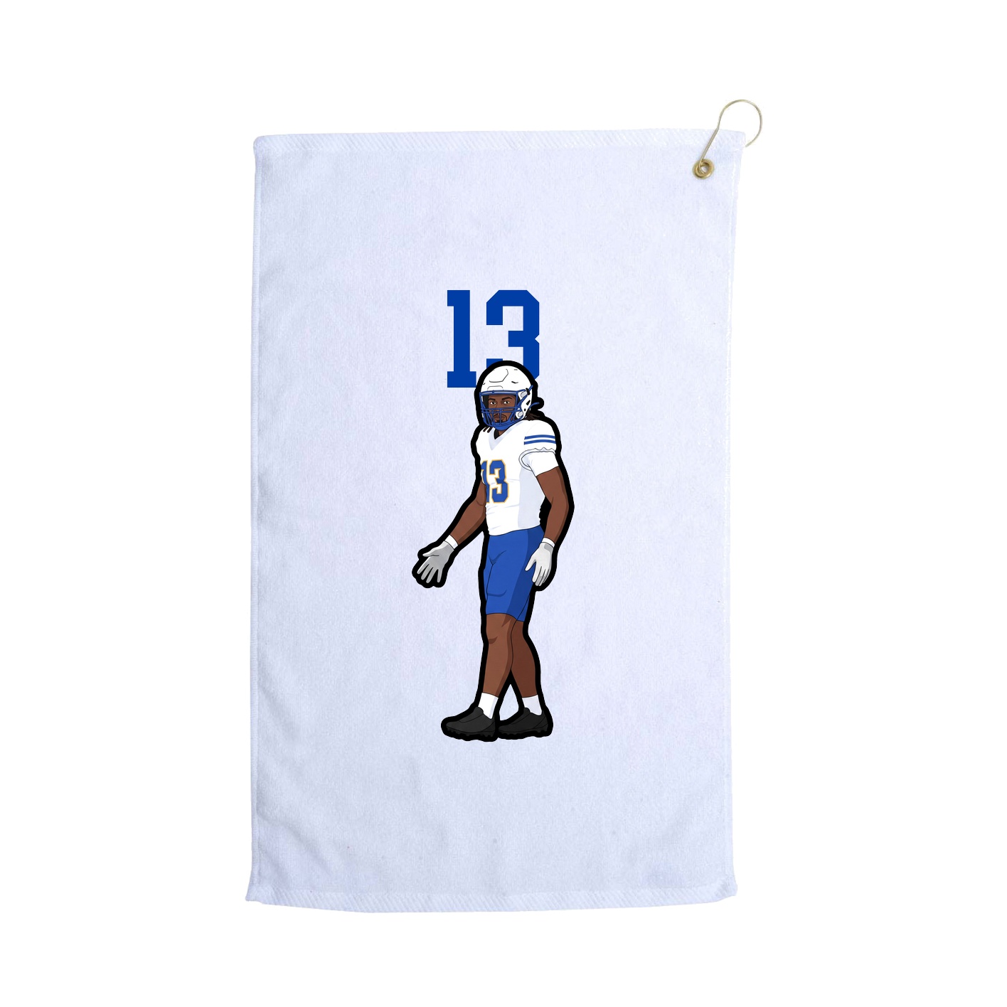 Golf Towel — Number Top in White