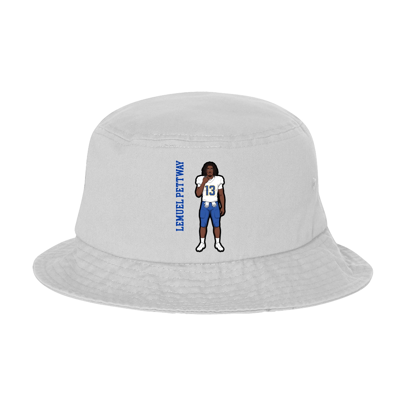 Bucket Cap — Name Vertical in White