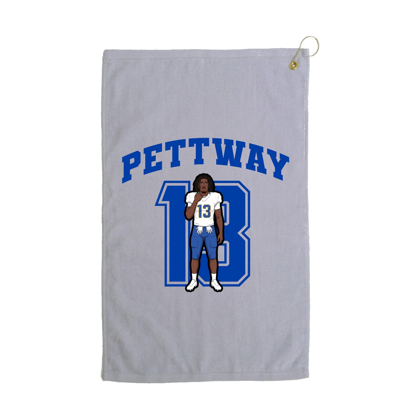 Golf Towel — Number in Grey