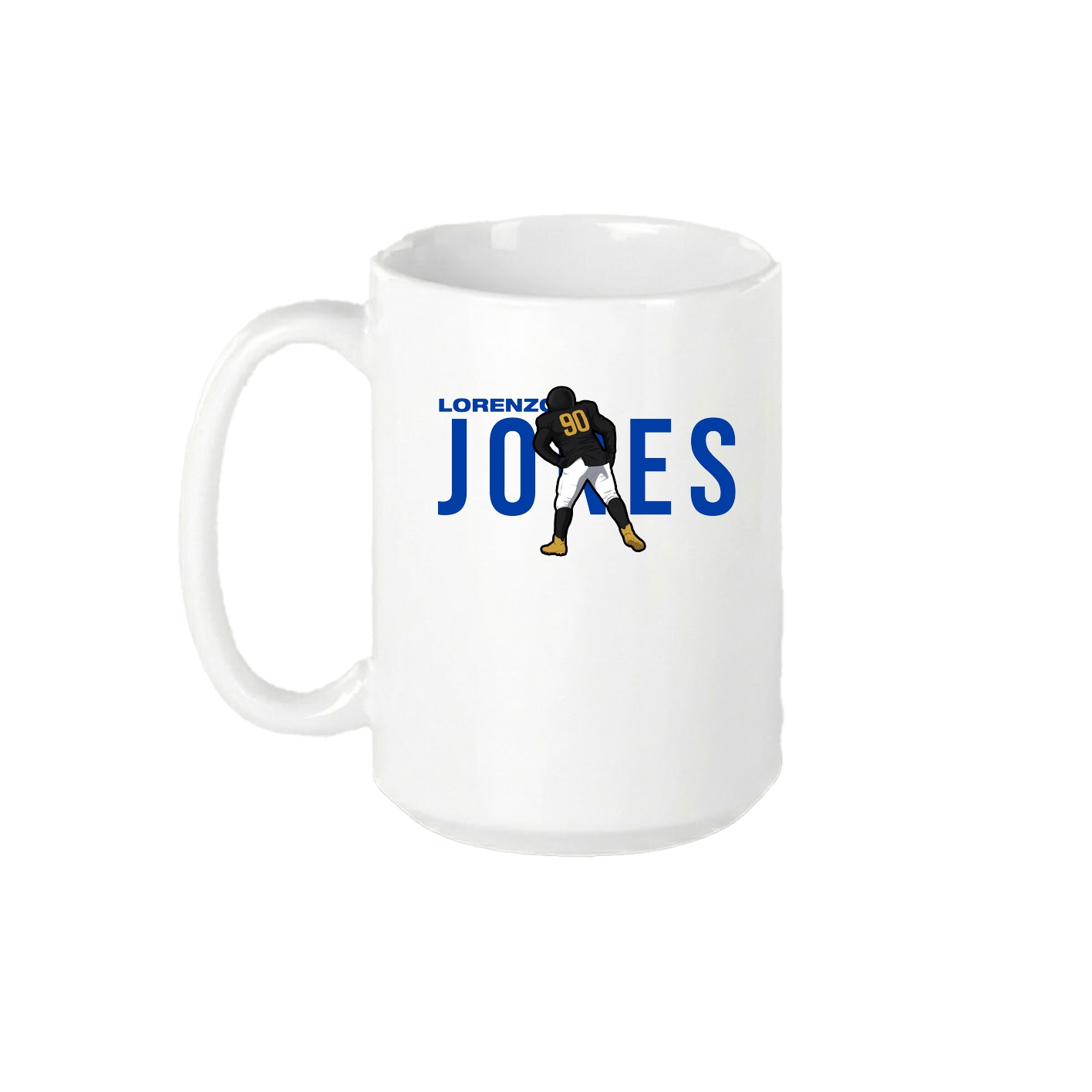 15oz Coffee Mug — Player Name in White