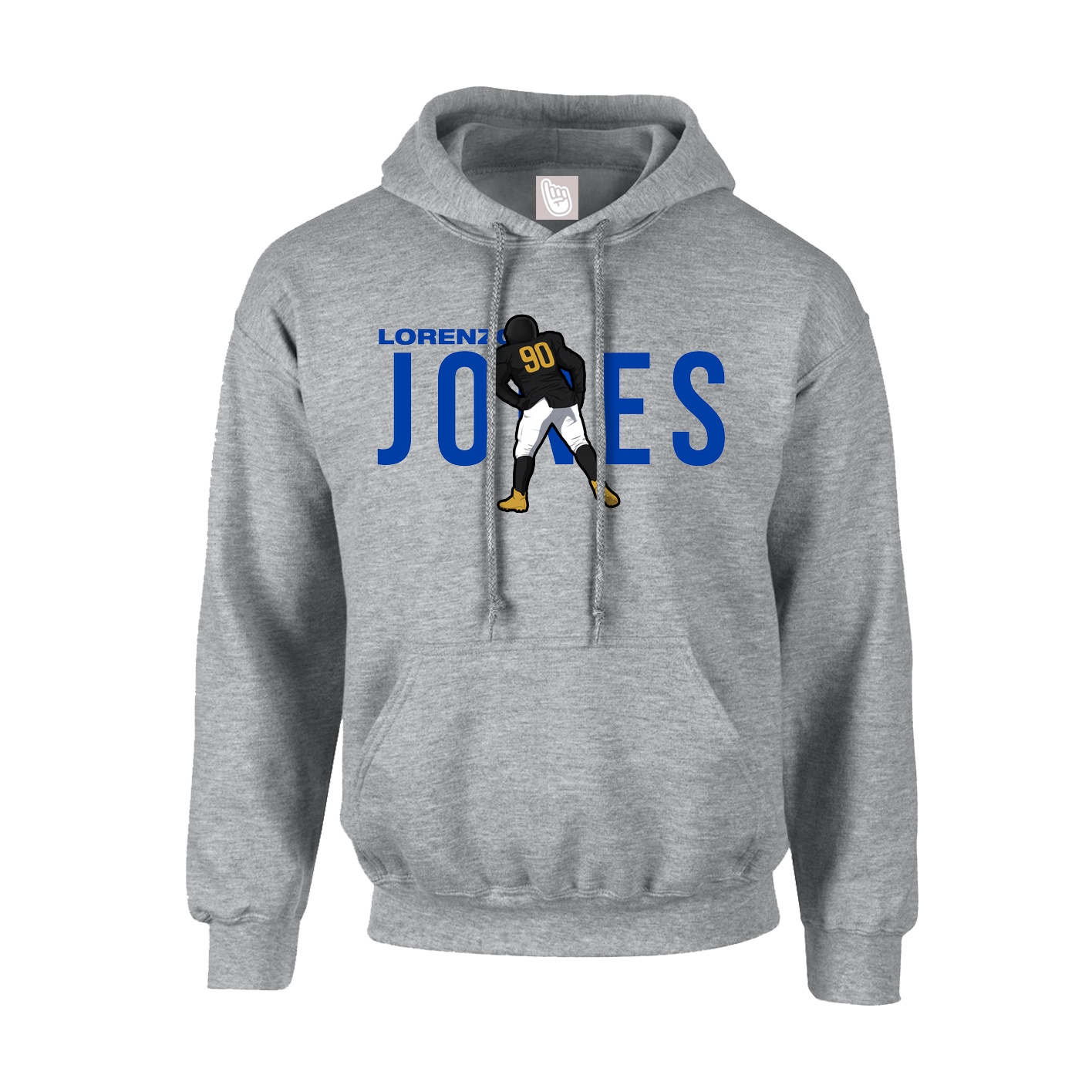 Youth Hoodie — Player Name in Grey