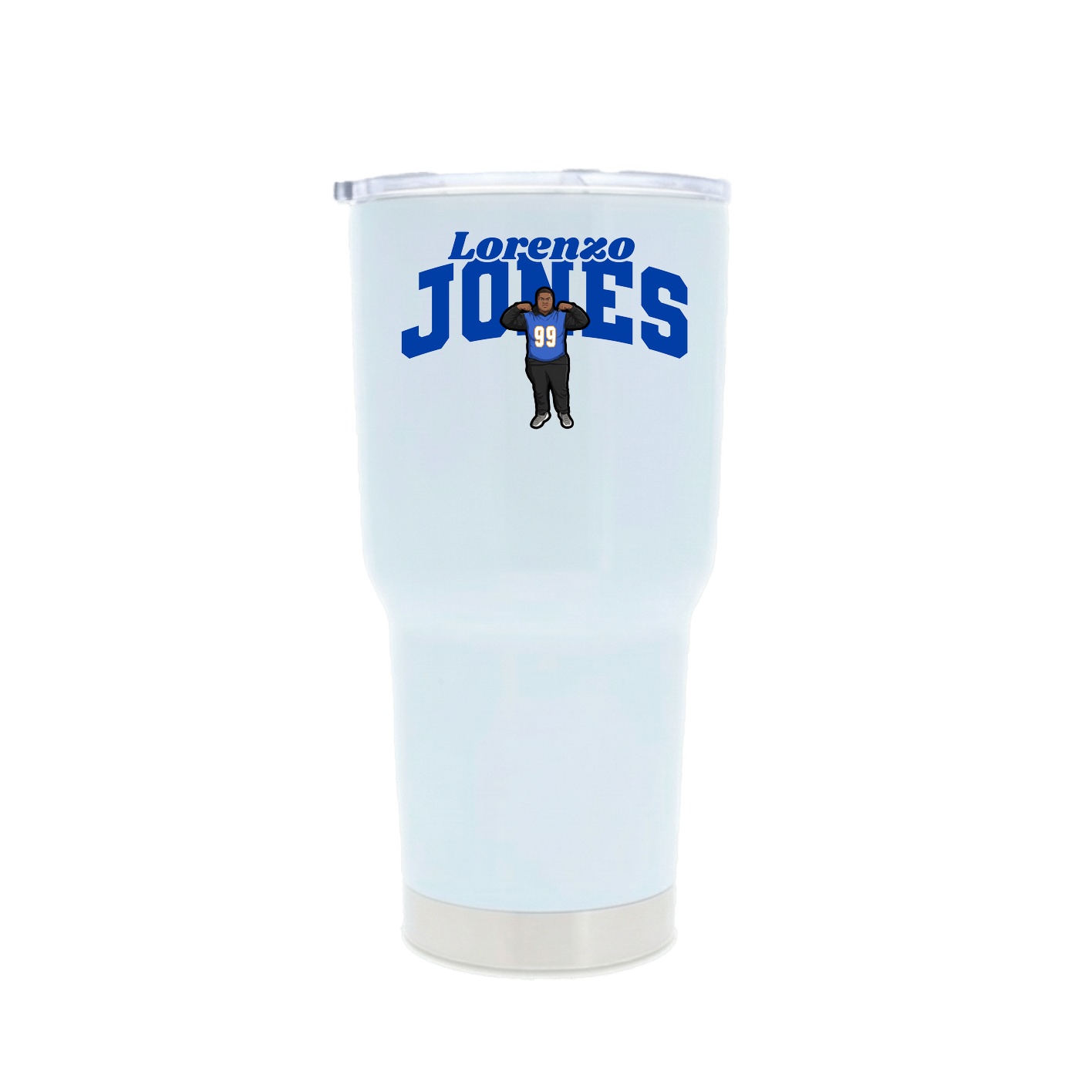 30oz Stainless Steel Tumbler — Signature Arch in White