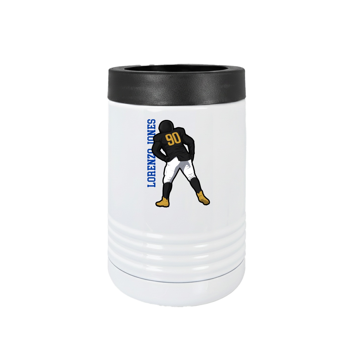 Beverage Holder — Name Vertical in White