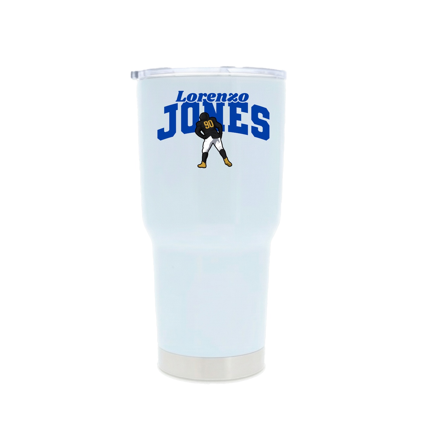 30oz Stainless Steel Tumbler — Signature Arch in White