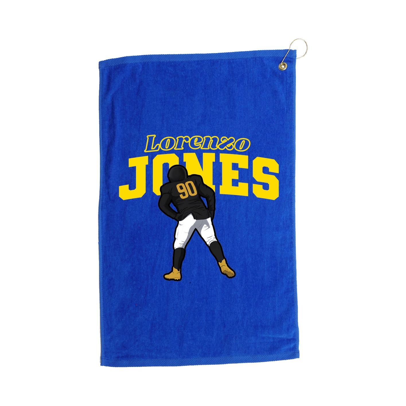 Golf Towel — Name Arch in Royal
