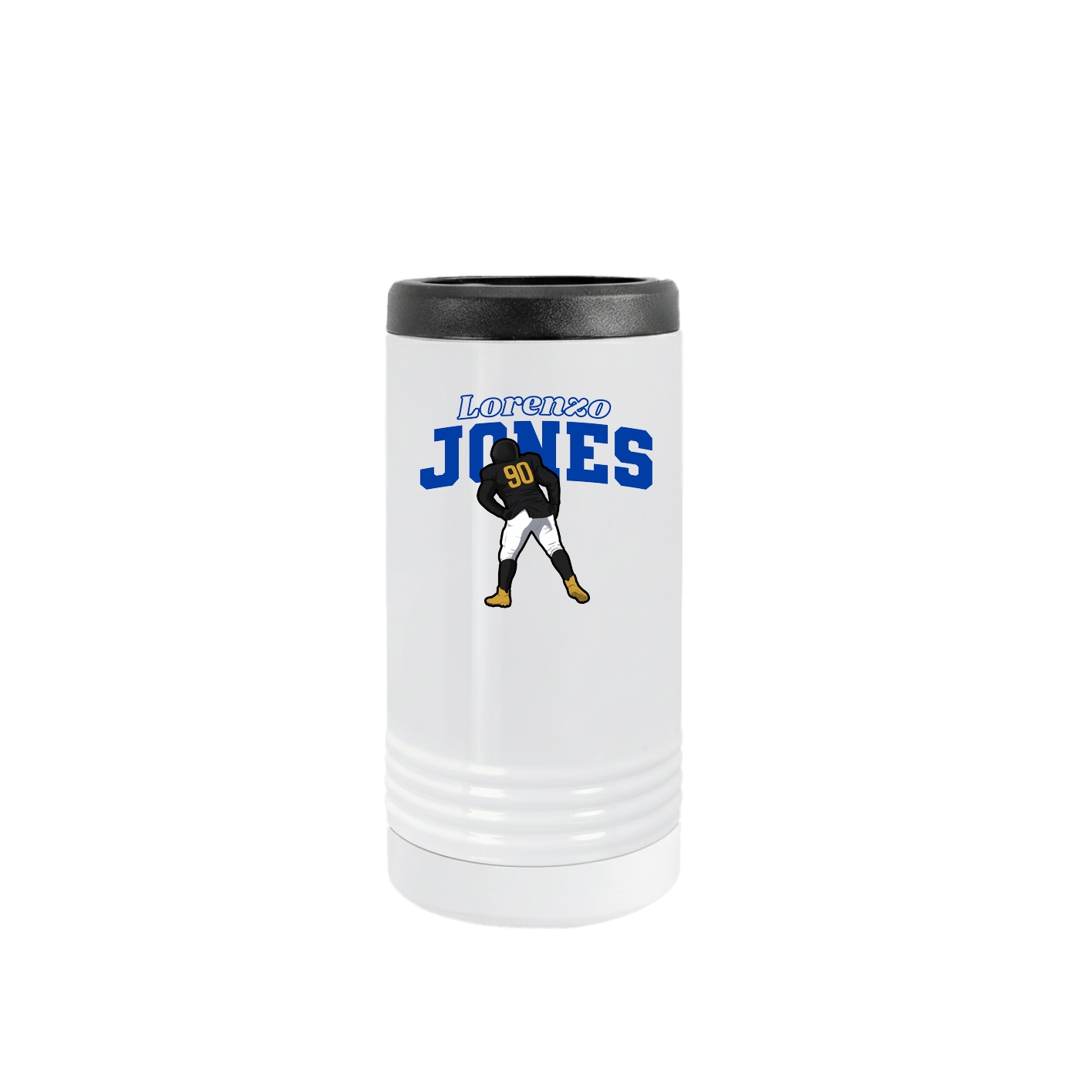 Slim Beverage Holder — Name Arch in White