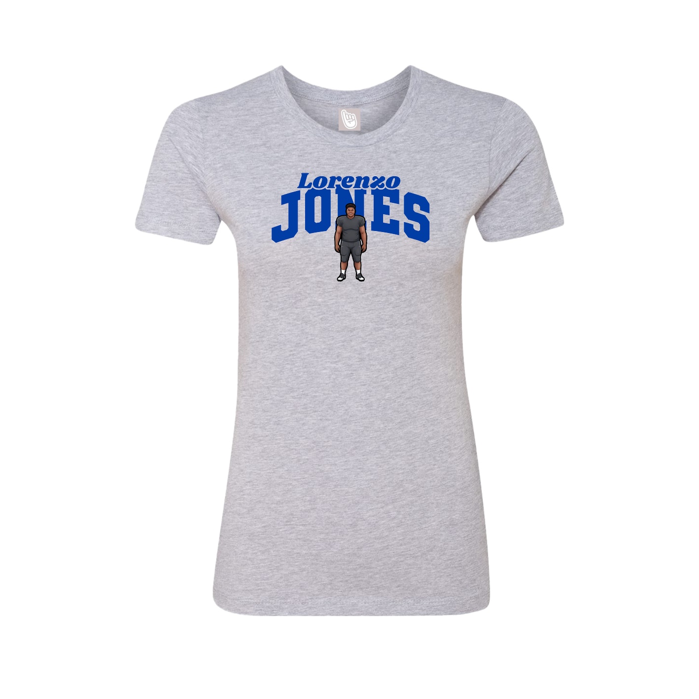Fitted Women's Tee — Signature Arch in Grey