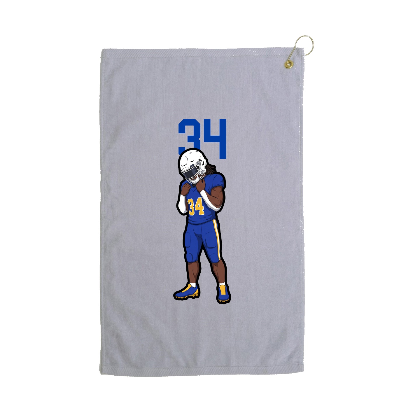 Golf Towel — Number Top in Grey