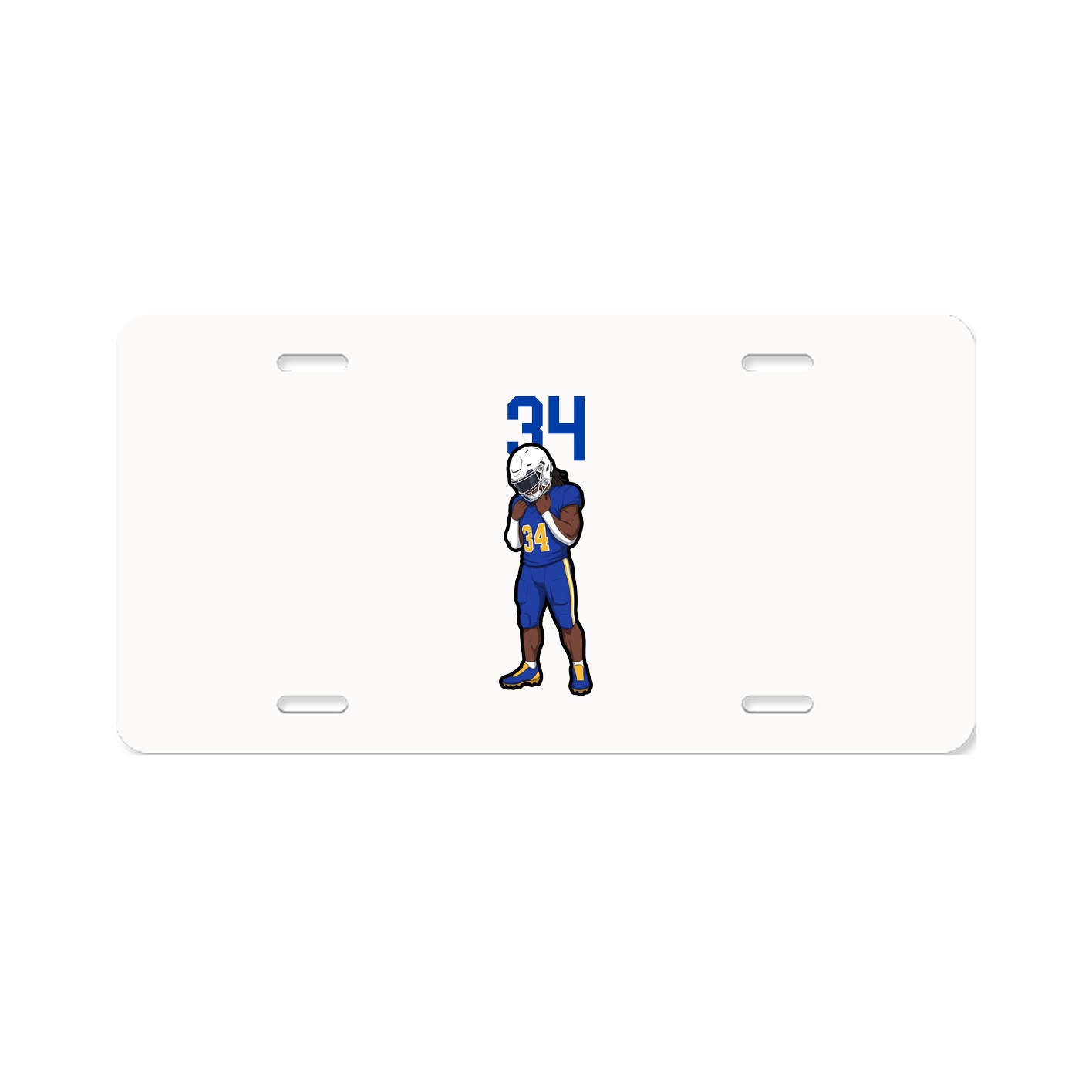 License Plate — Number Top in Classic