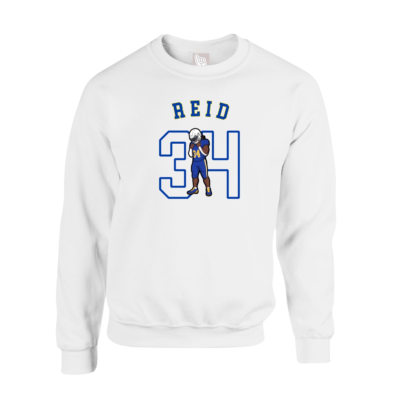 Fleece Crew — Shirsey Arch in White