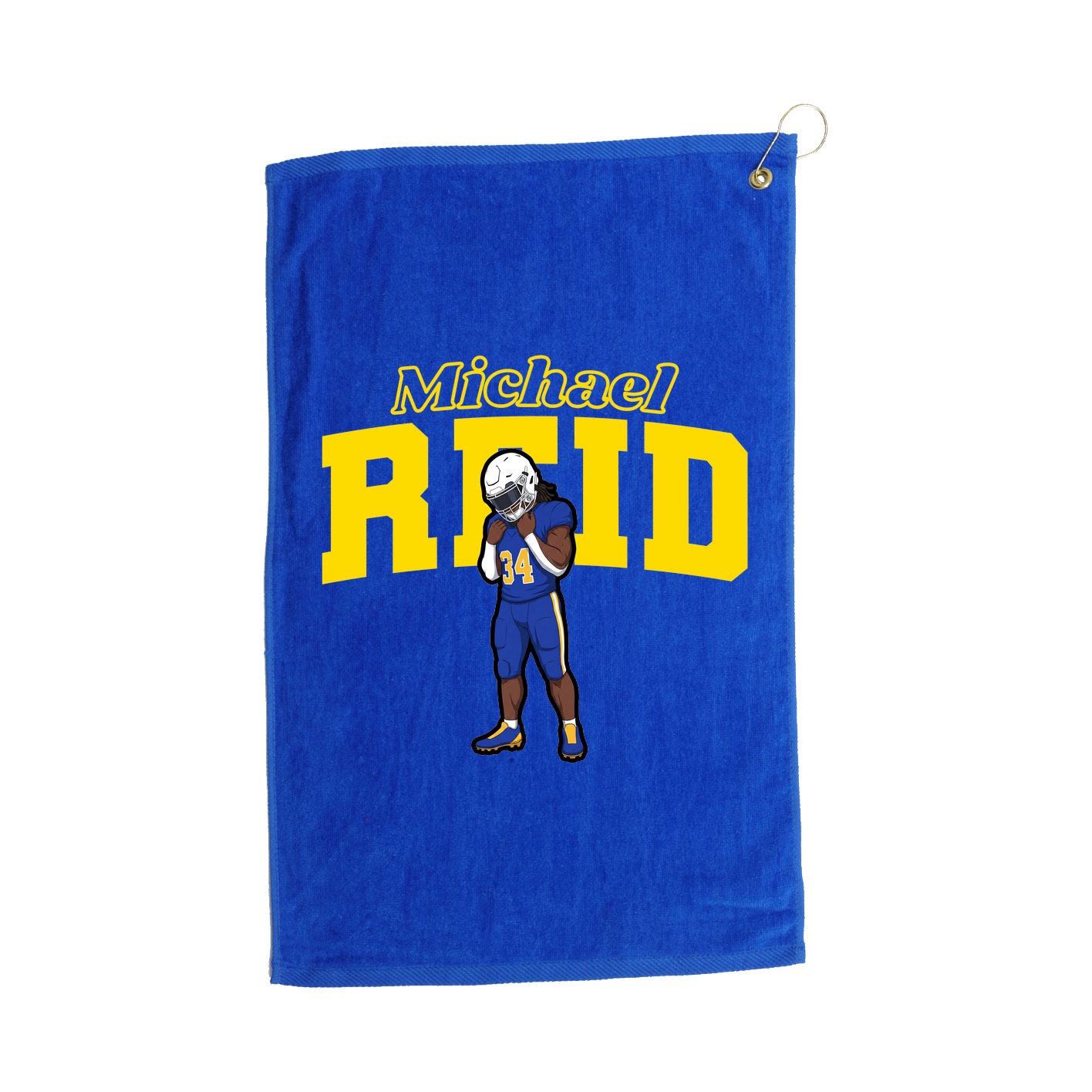 Golf Towel — Name Arch in Royal