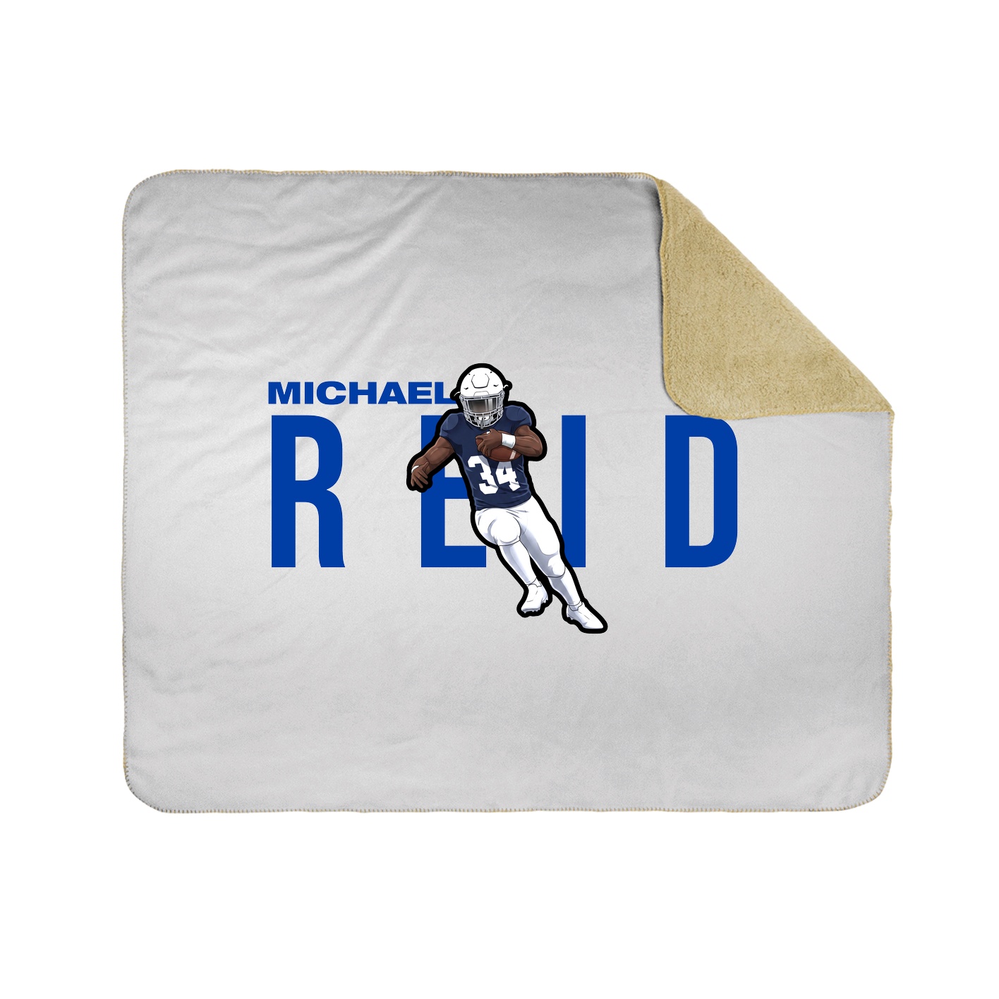 Throw Blanket — Player Name in White