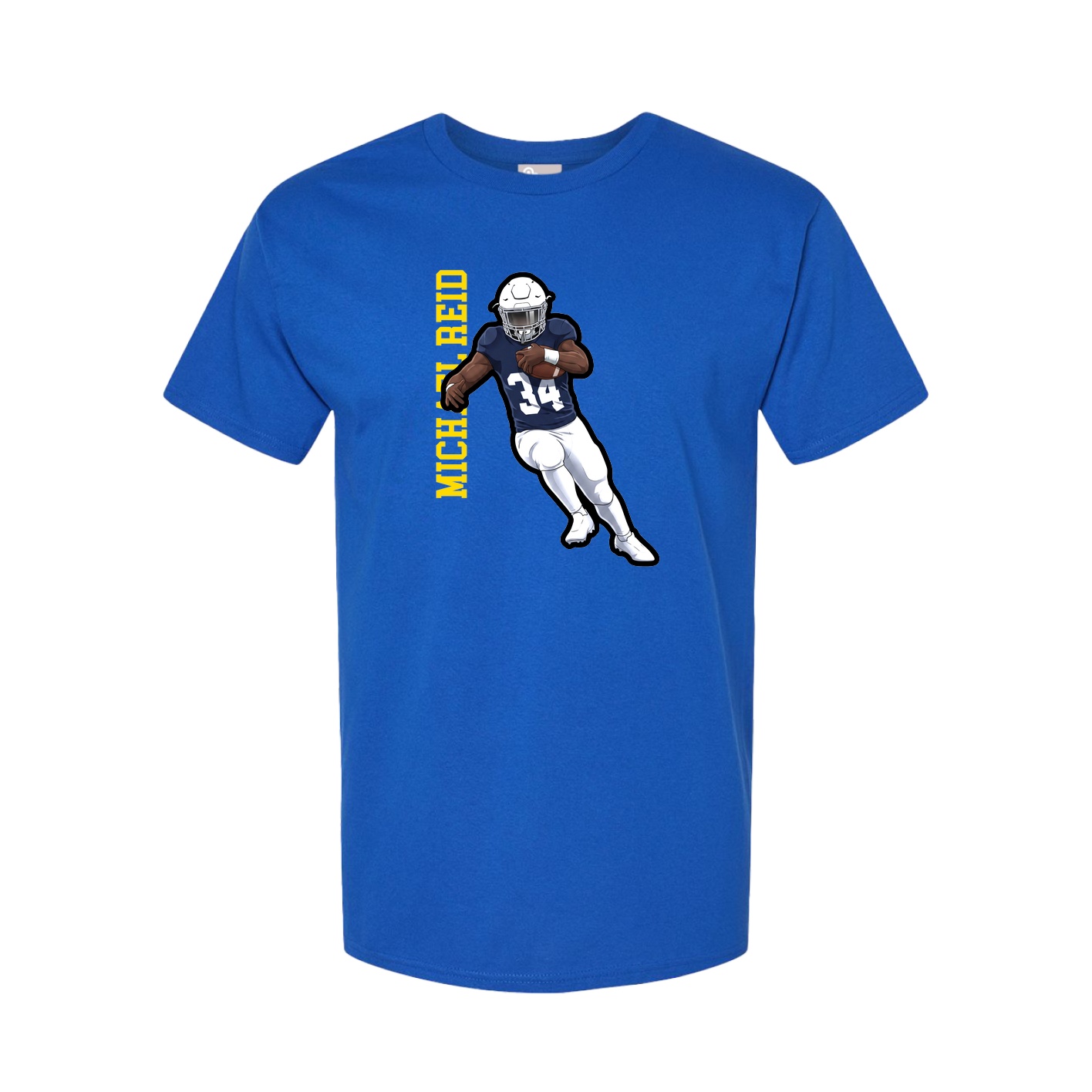 Youth Tee — Name Vertical in Royal