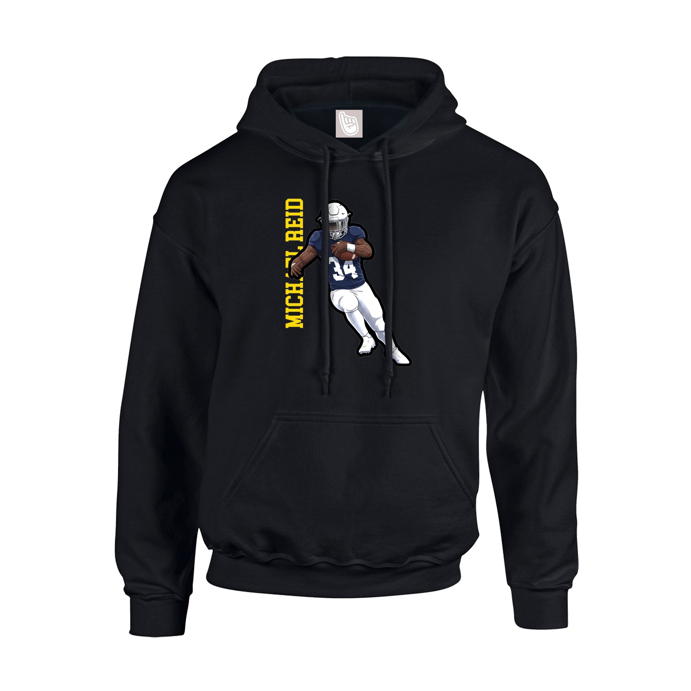 Hoodie — Name Vertical in Black