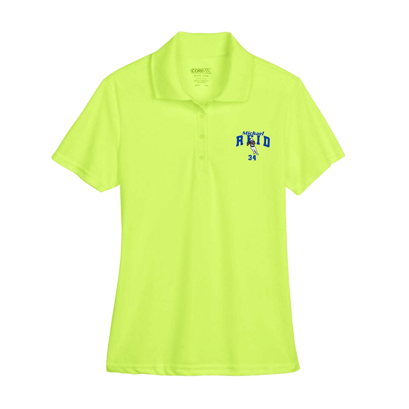 Womens Performance Polo — Signature Arch in Yellow