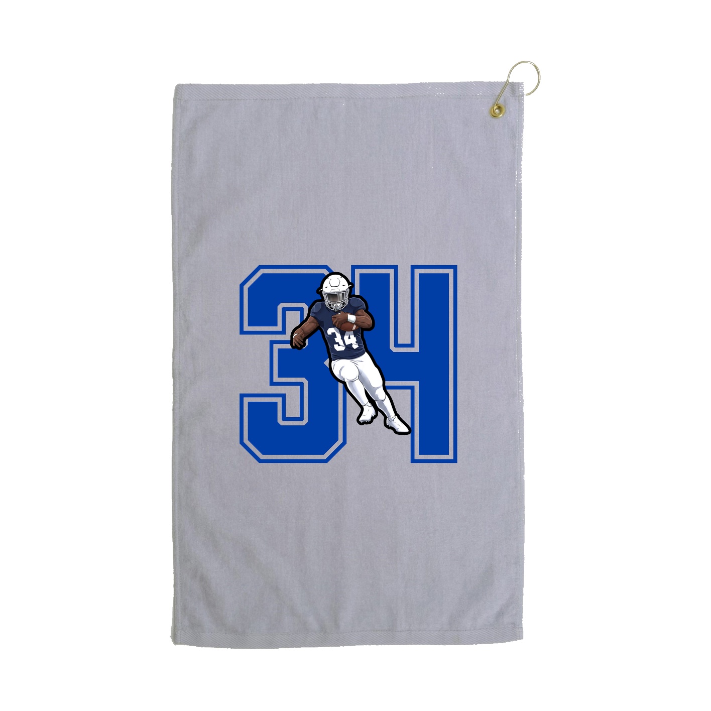Golf Towel — Number in Grey