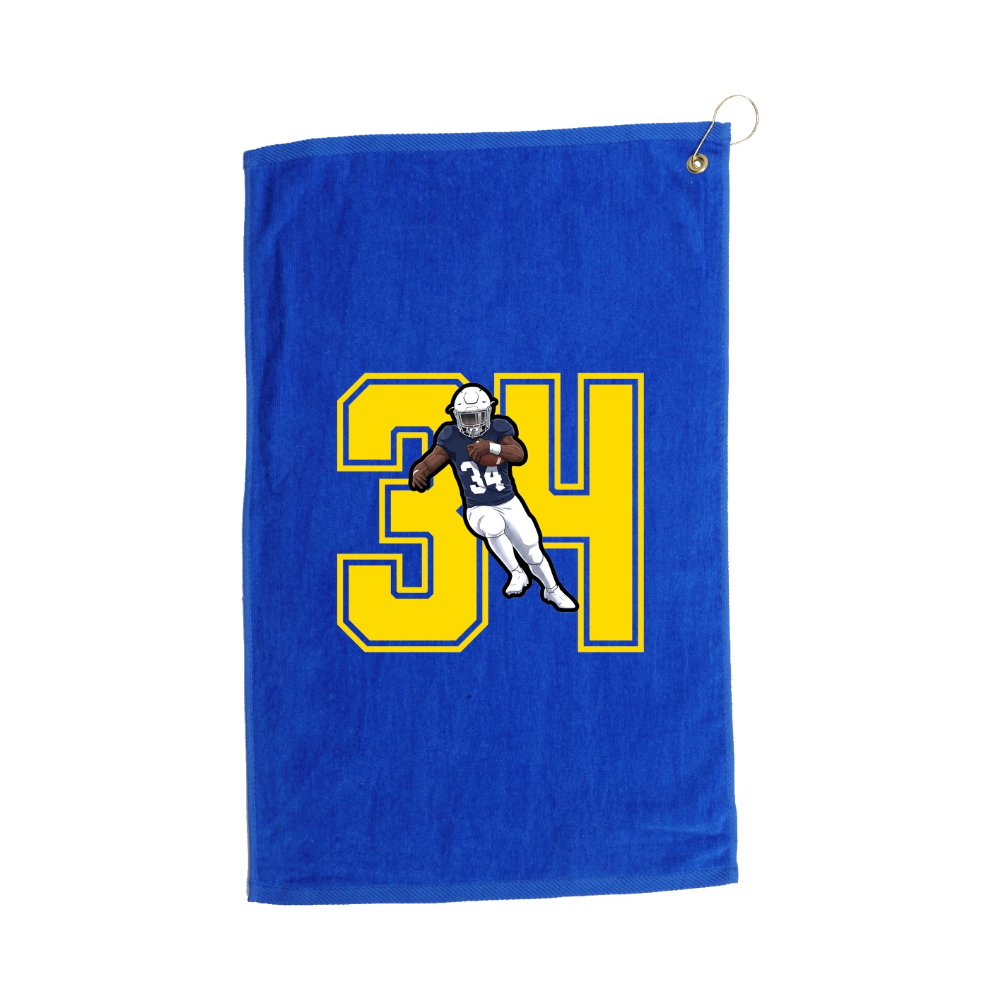 Golf Towel — Number in Royal