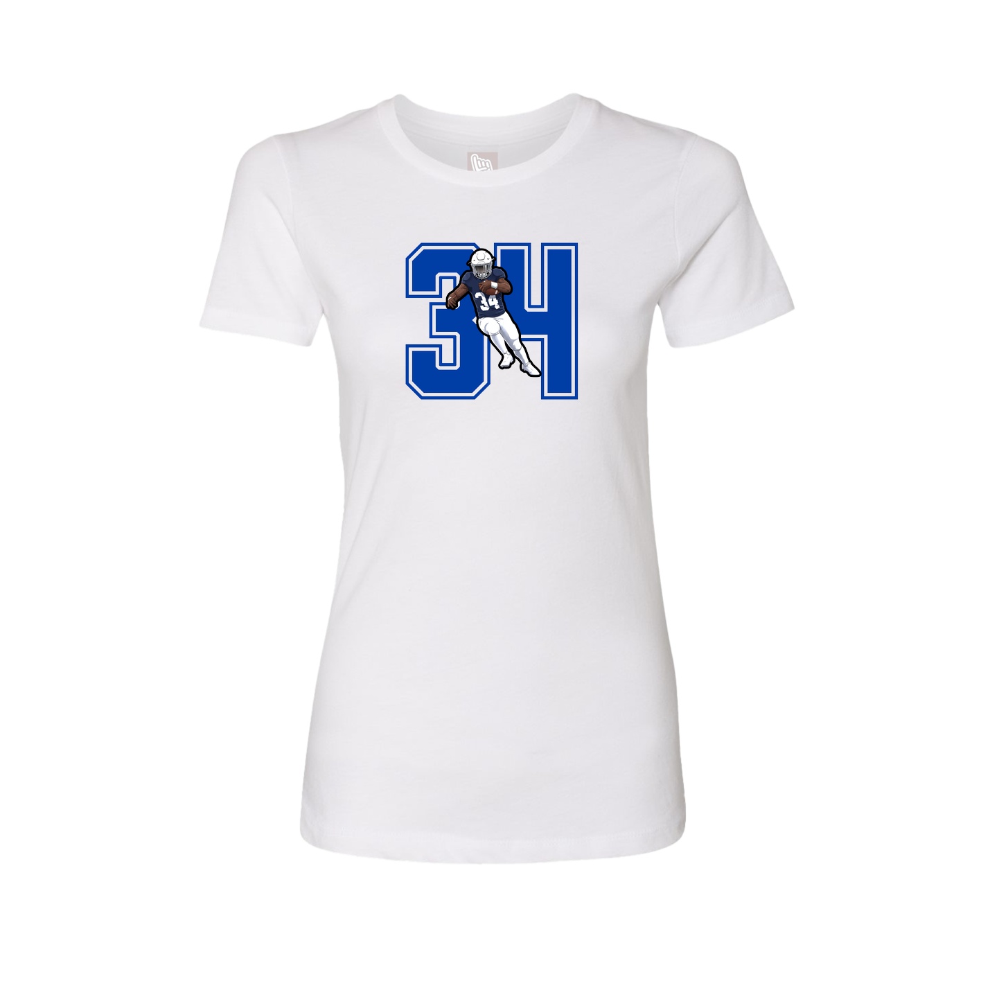 Womens Tee — Number in White