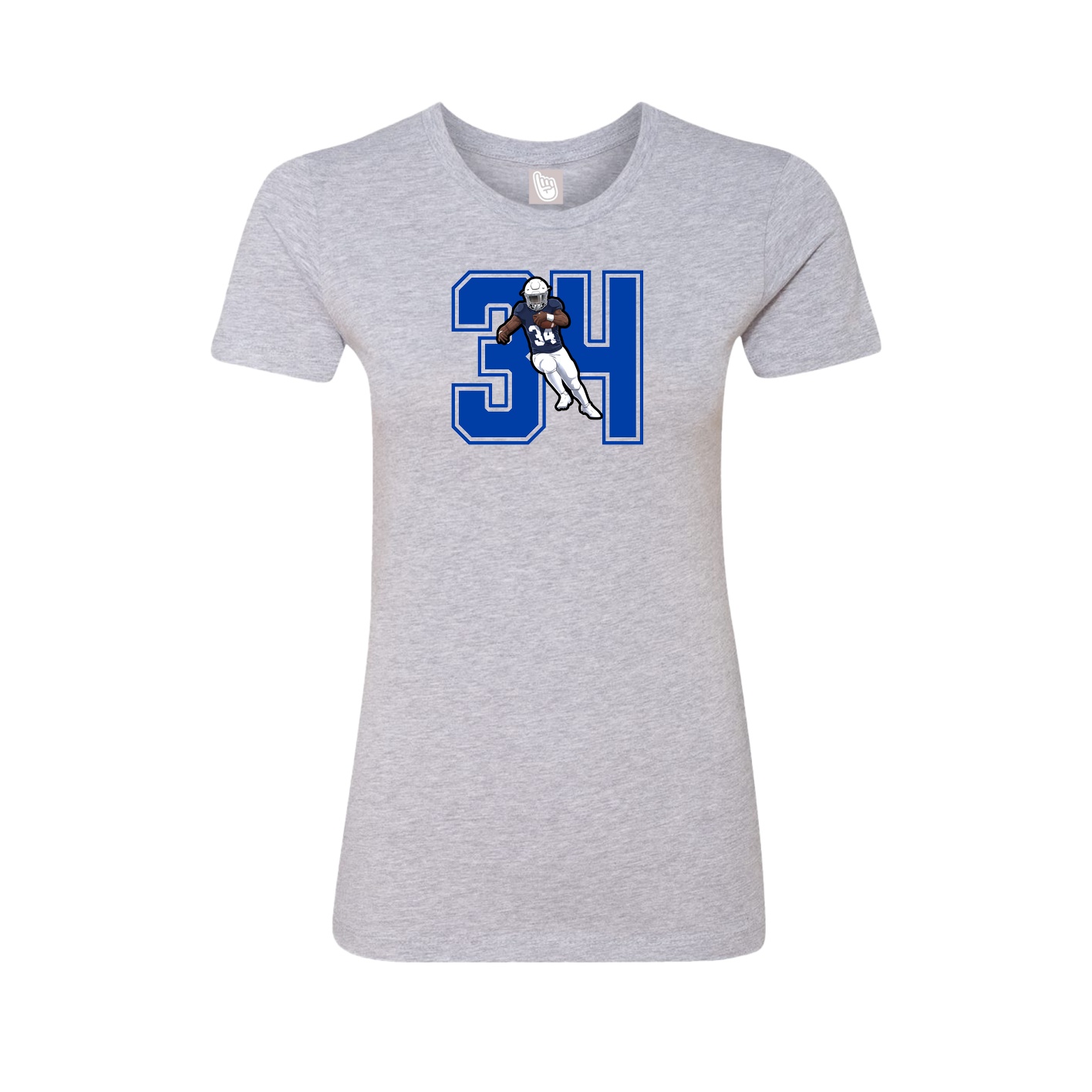 Fitted Women's Tee — Number in Grey