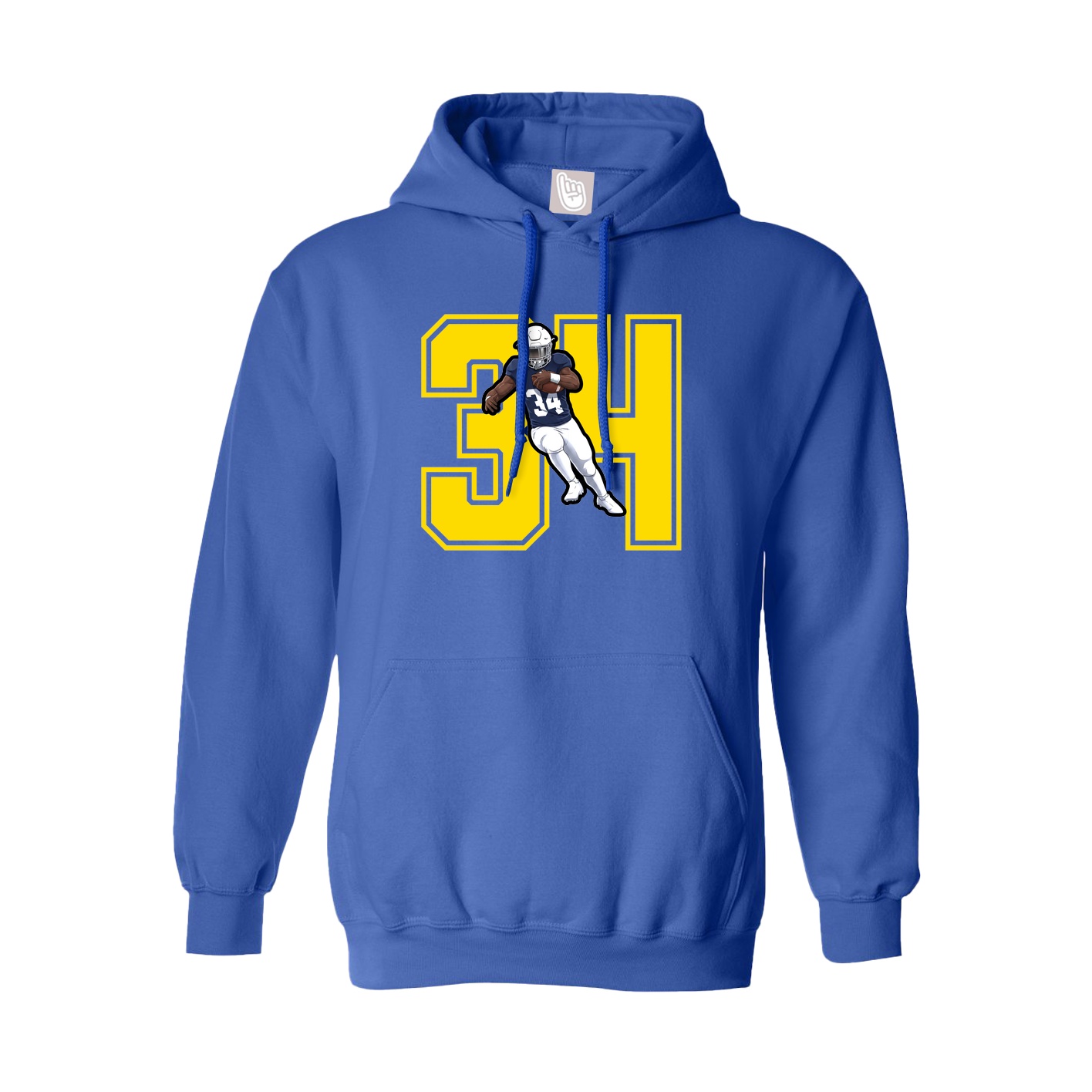 Hoodie — Number in Royal