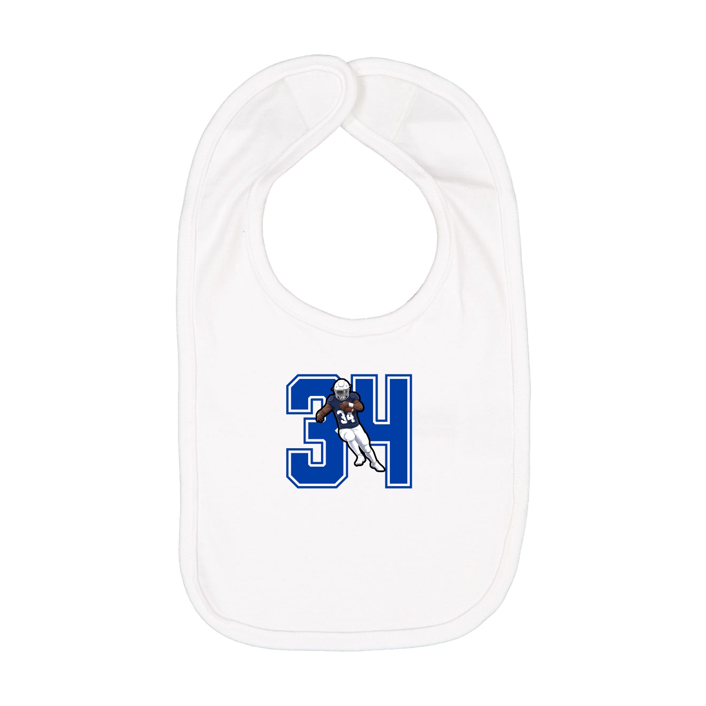 Infant Bib — Number in White