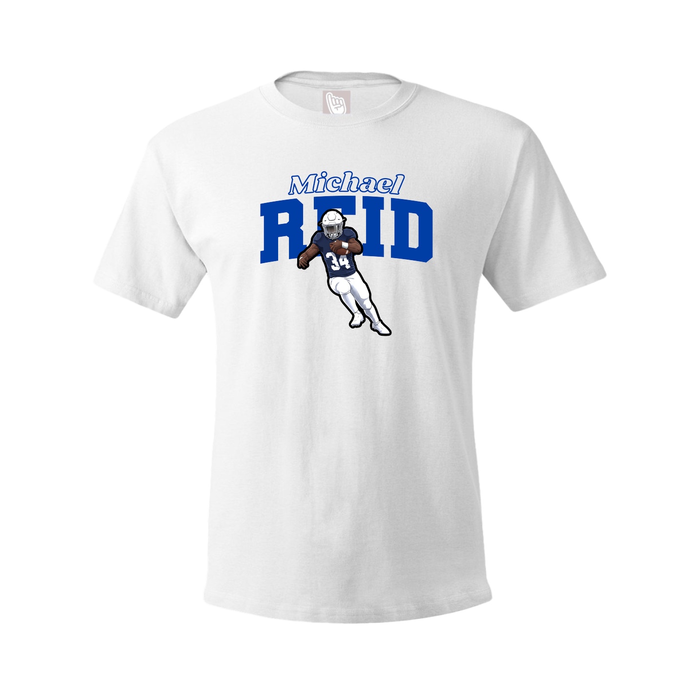 Youth Tee — Name Arch in White