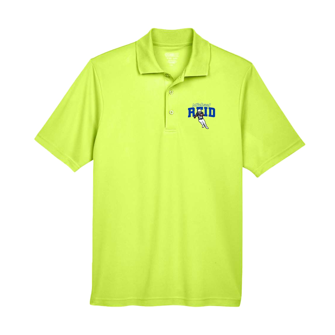 Performance Polo — Name Arch in Yellow
