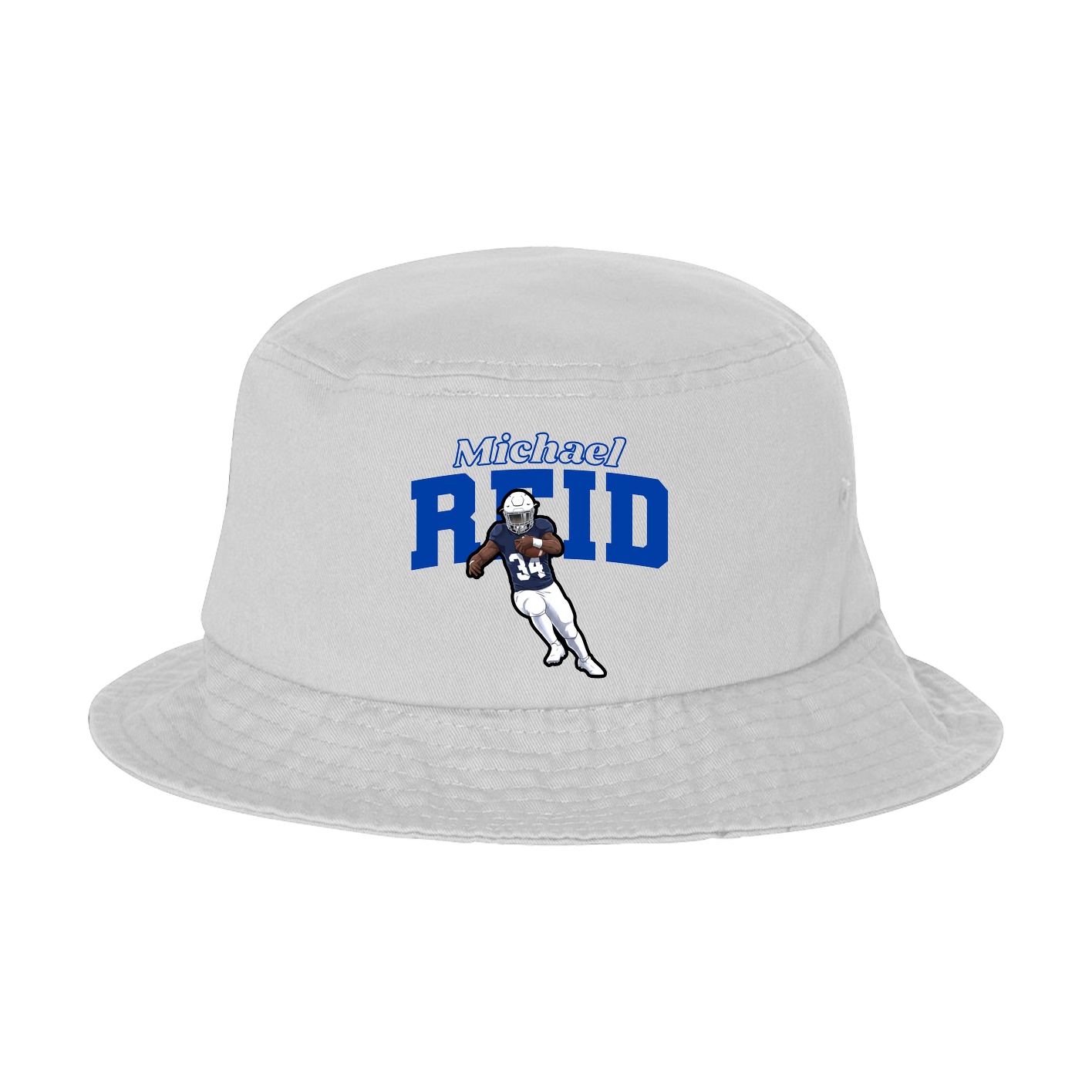 Bucket Cap — Name Arch in White