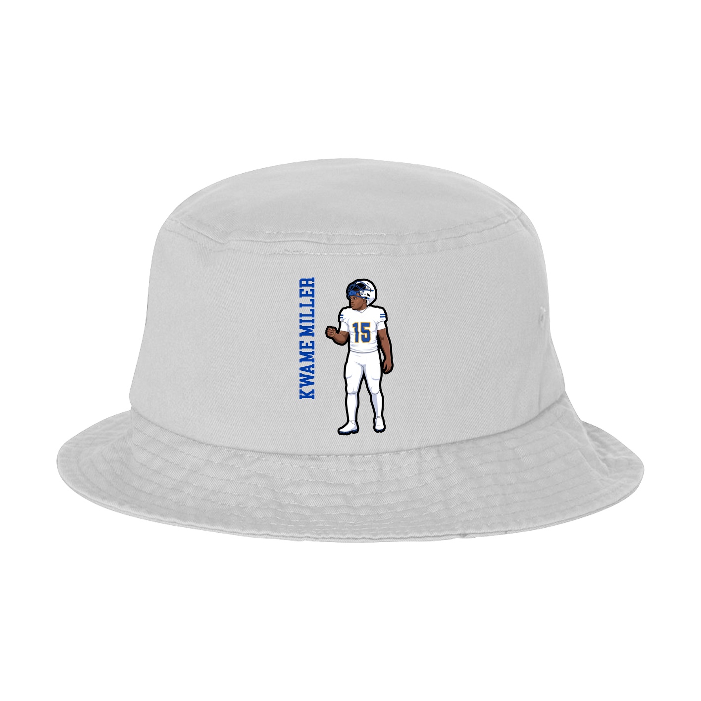 Bucket Cap — Name Vertical in White