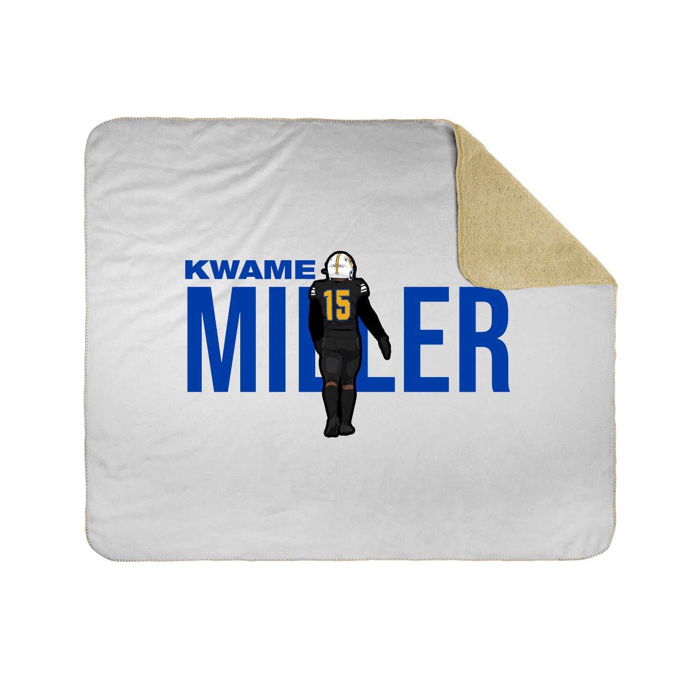 Throw Blanket — Player Name in White