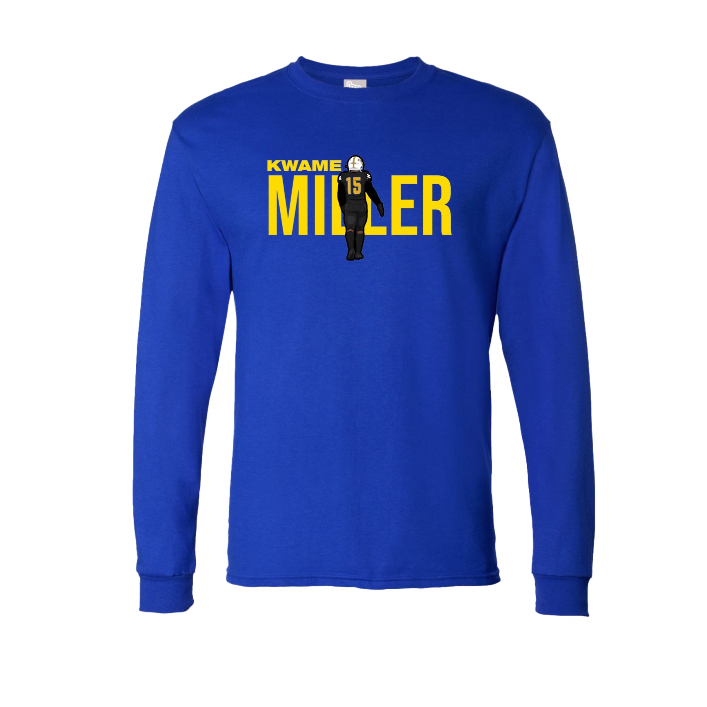 Long Sleeve Tee — Player Name in Royal