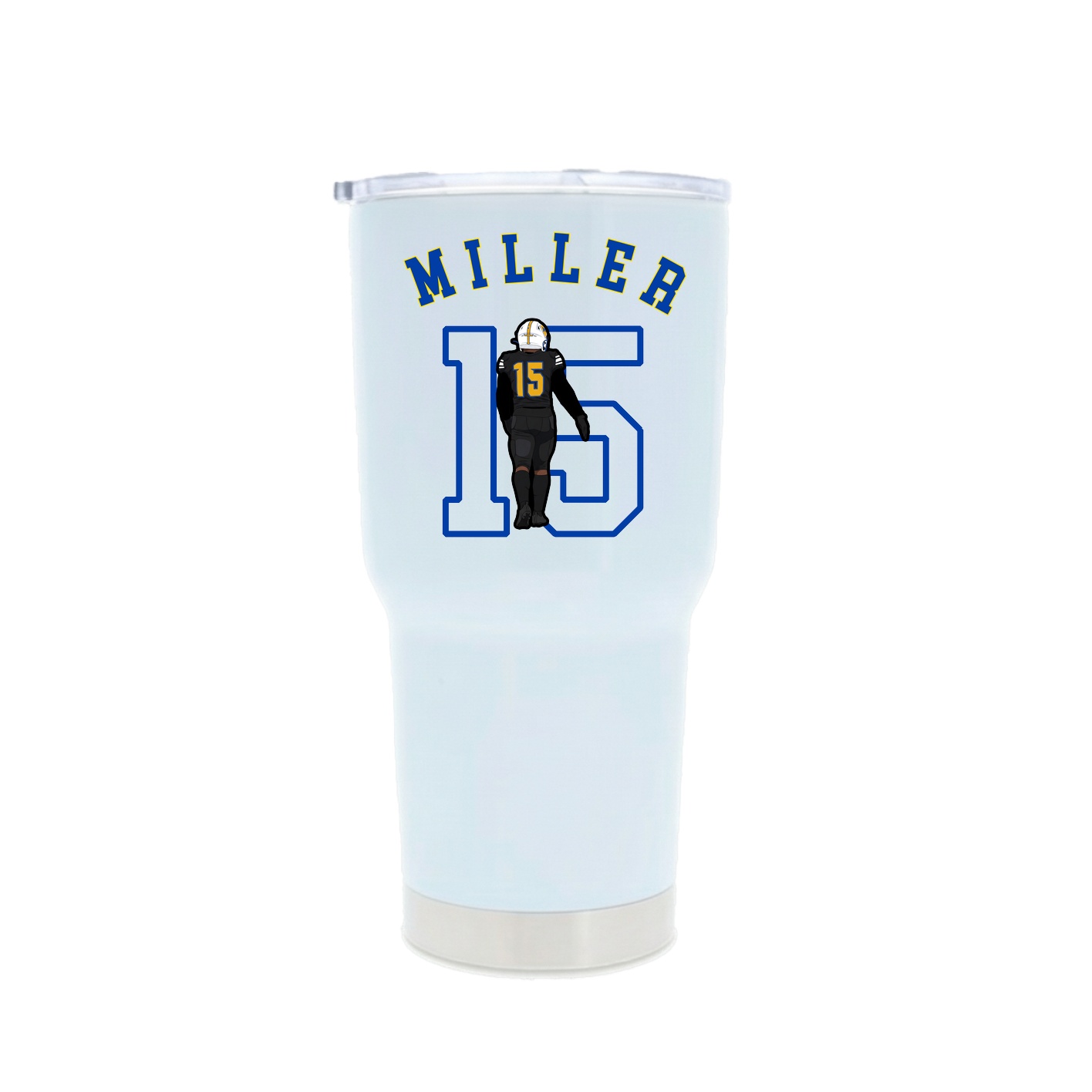 30oz Stainless Steel Tumbler — Shirsey Arch in White