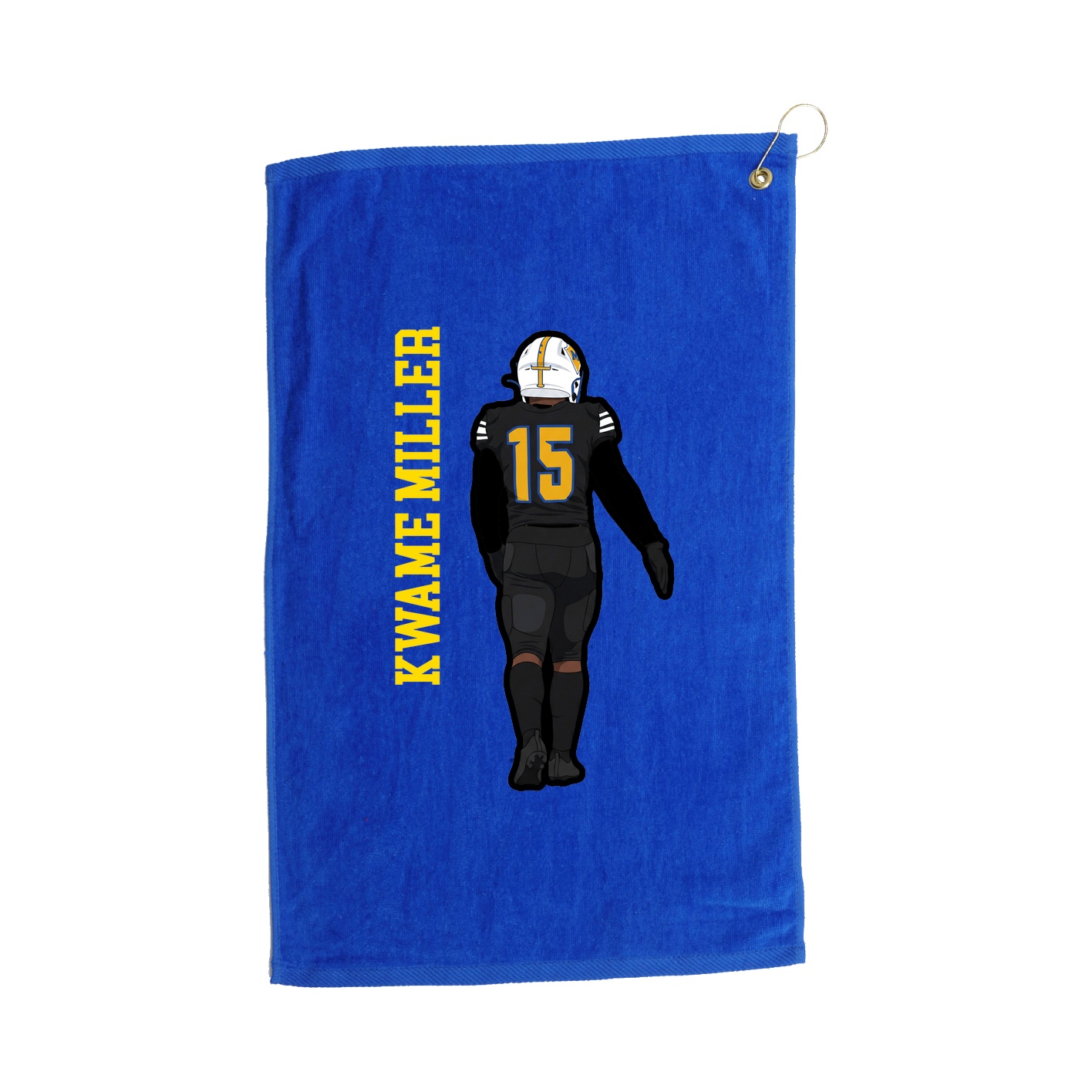 Golf Towel — Name Vertical in Royal