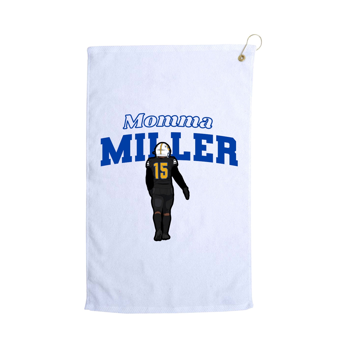 Golf Towel — Mothers Day Block in White