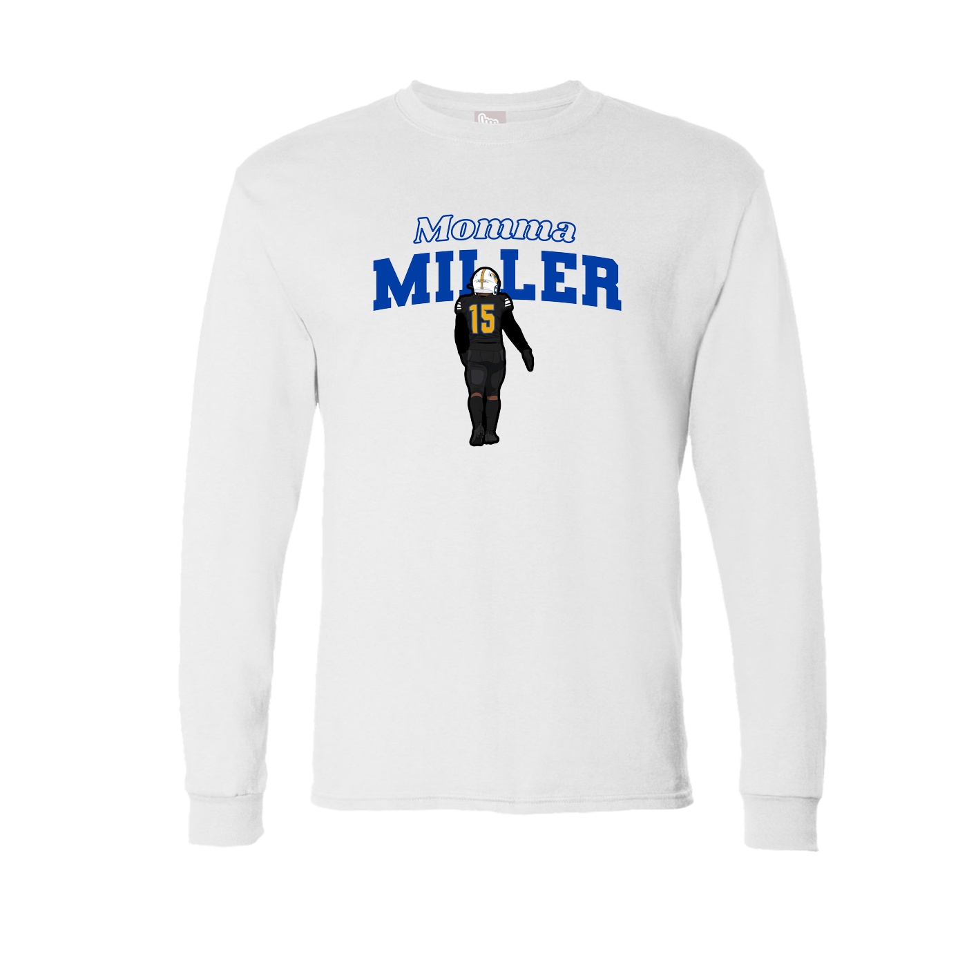 Long Sleeve Tee — Mothers Day Block in White
