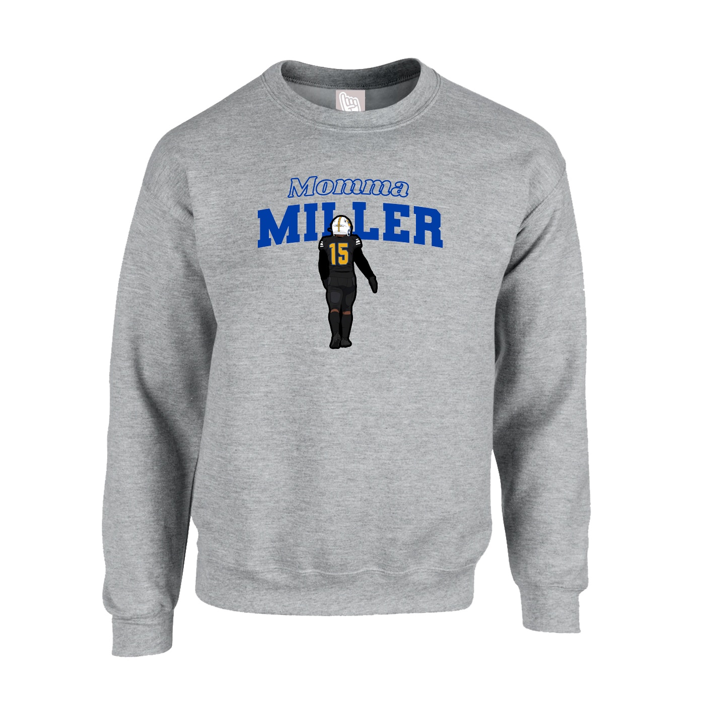 Fleece Crew — Mothers Day Block in Grey