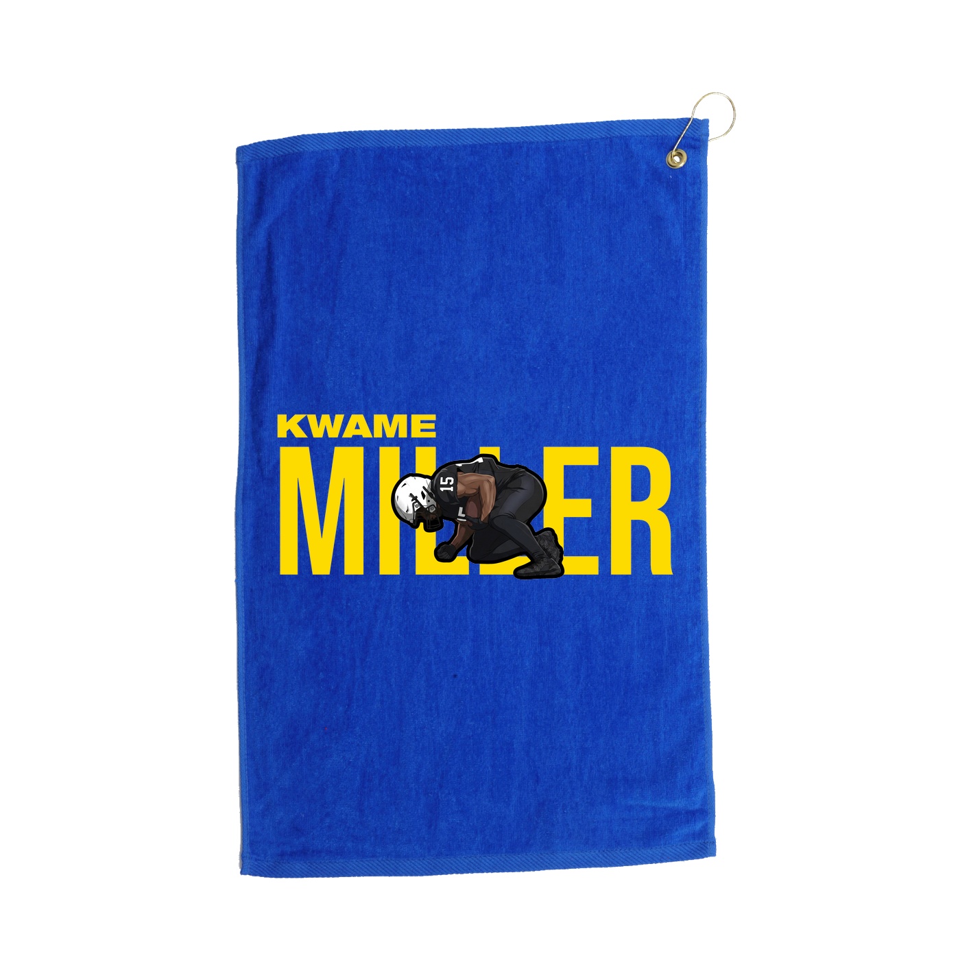 Golf Towel — Player Name in Royal