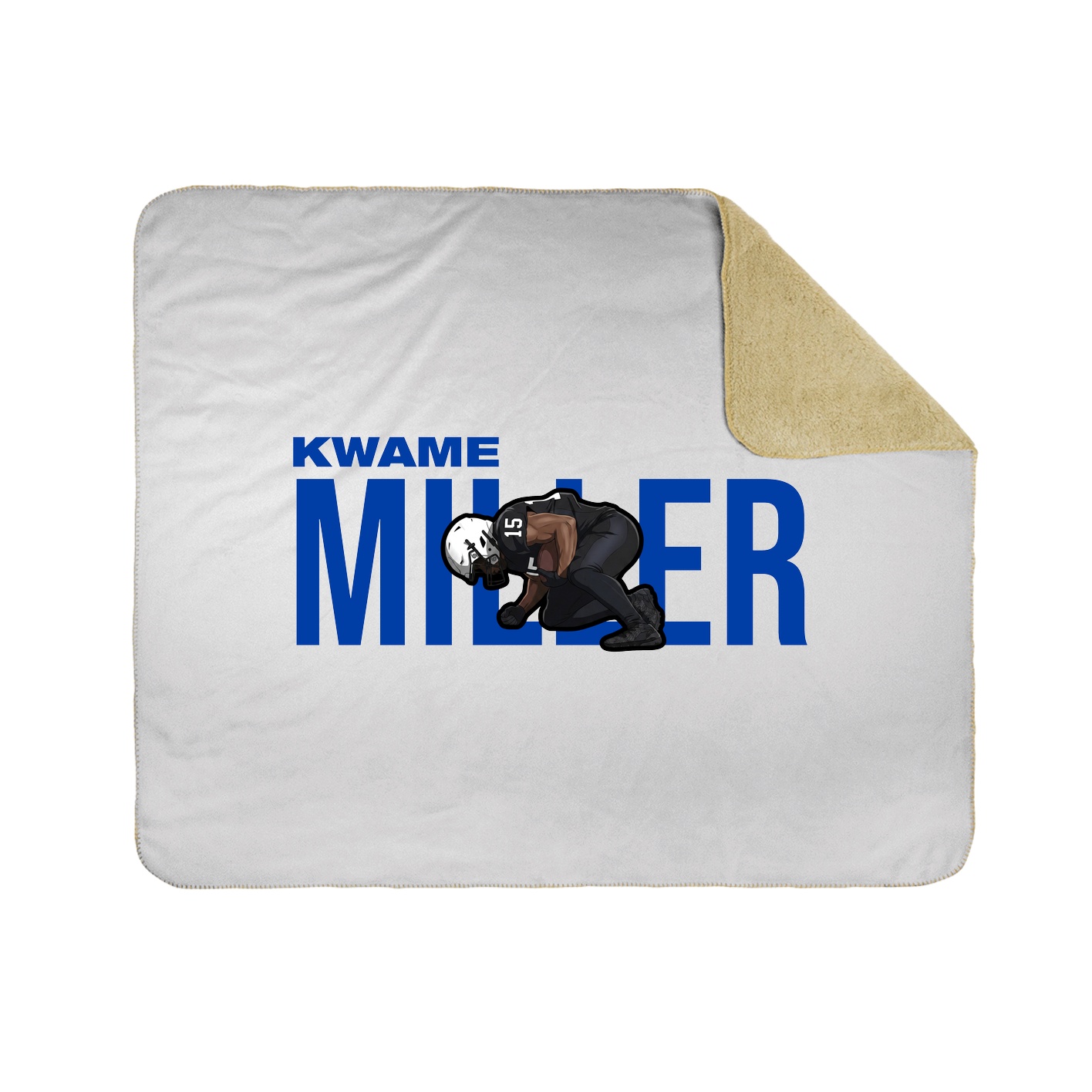 Throw Blanket — Player Name in White
