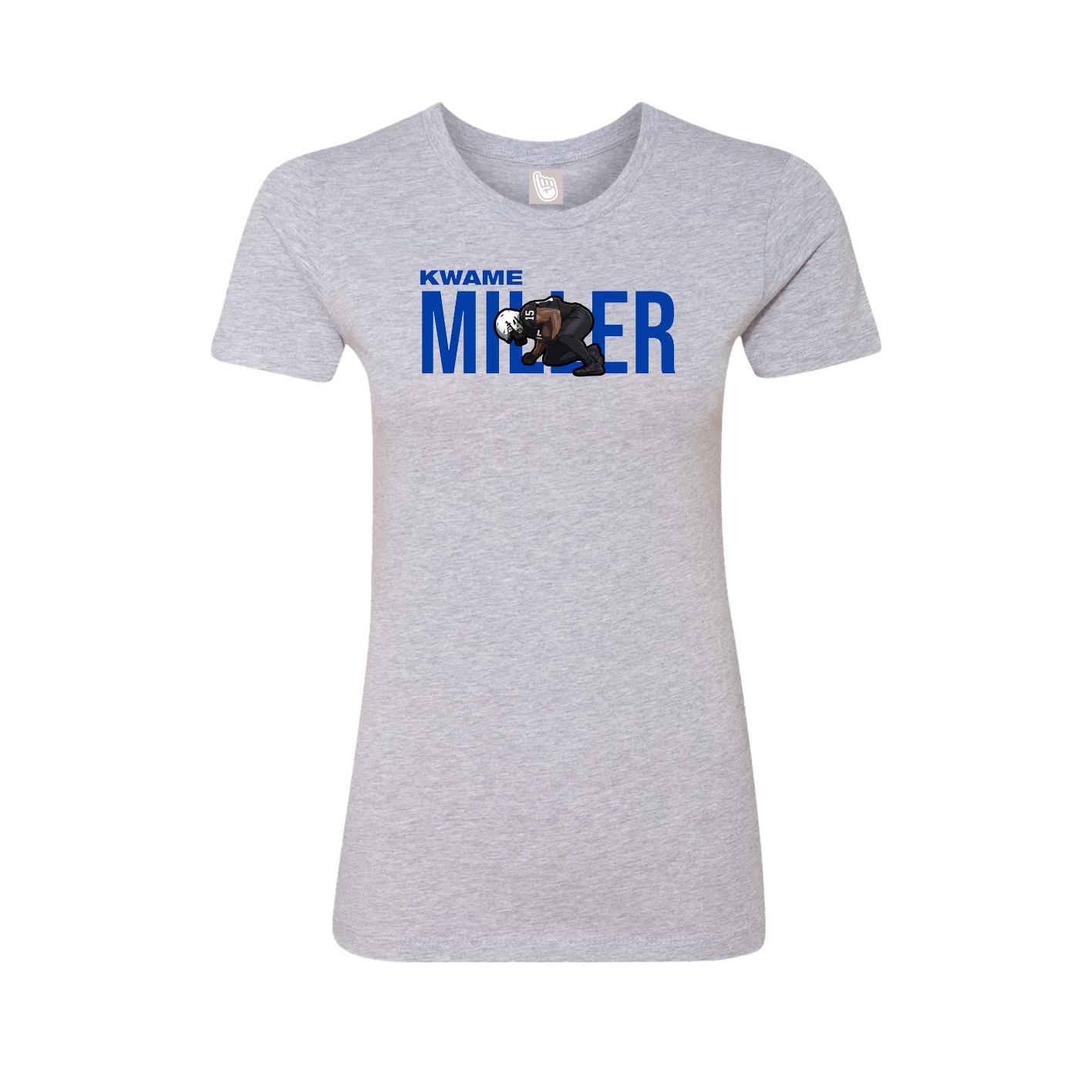 Womens Tee — Player Name in Grey
