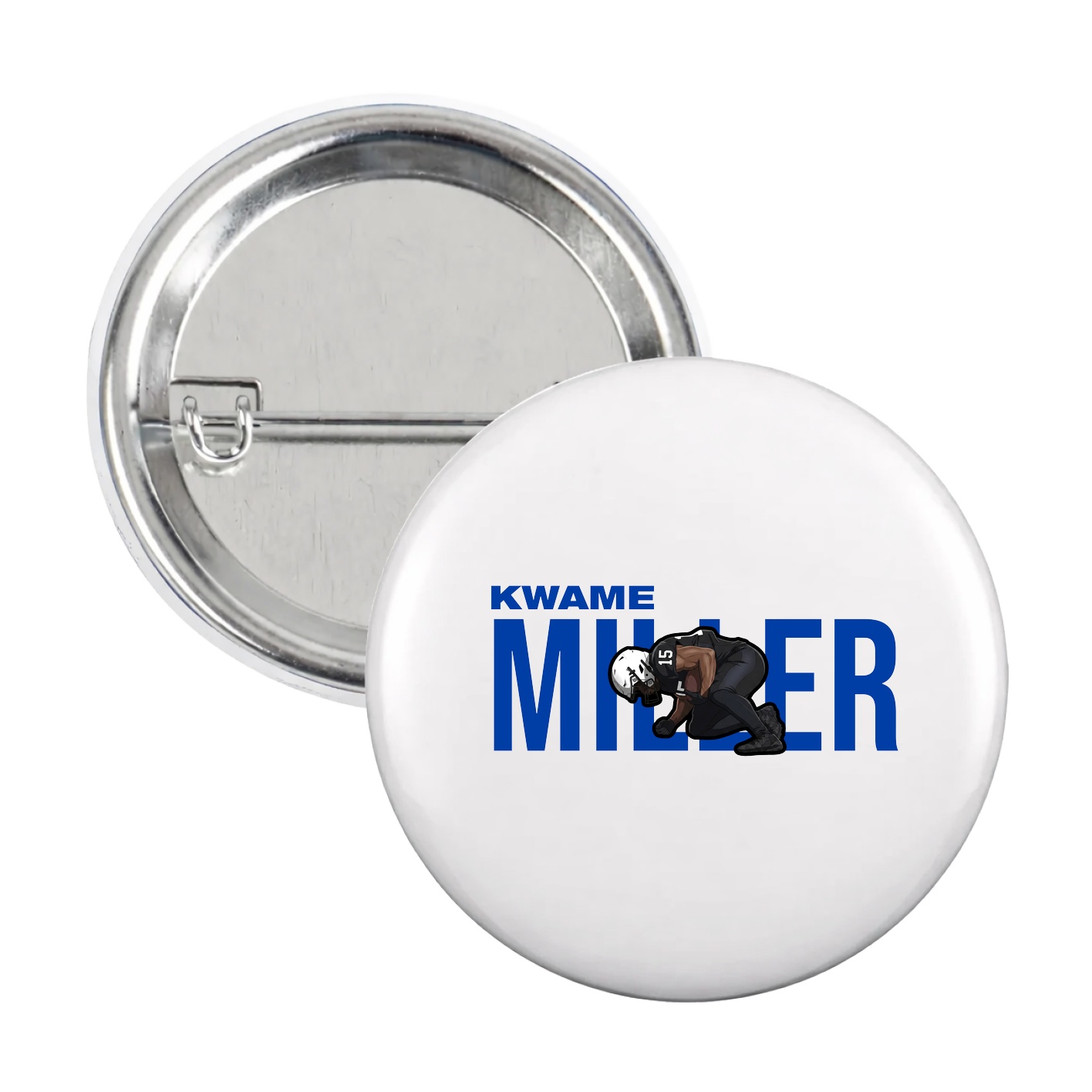 Game Day Button — Player Name in White