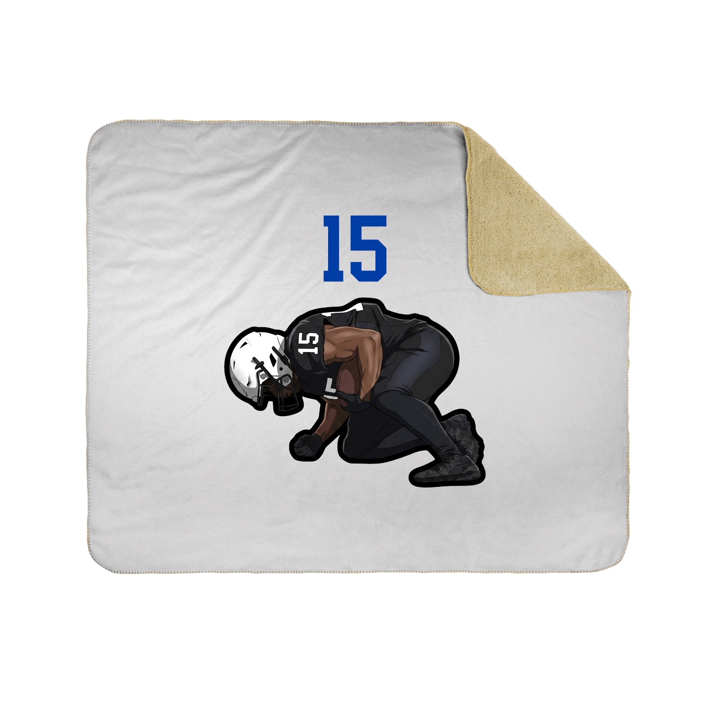 Throw Blanket — Number Top in White